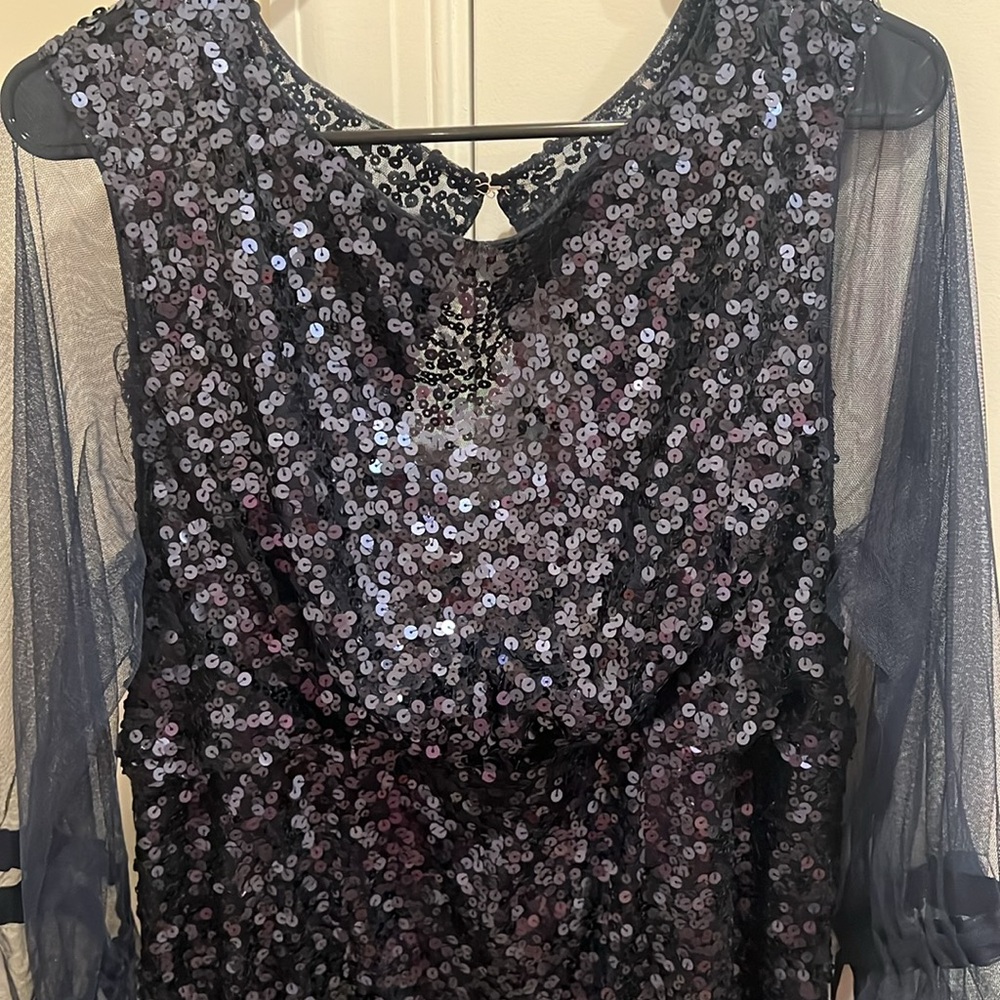 Sequin Navy Blue Gown